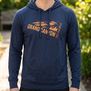 Weimar Grand Canyon Half‎ Marathon Navy Blue Lightweight Graphic Hoodie S 5292